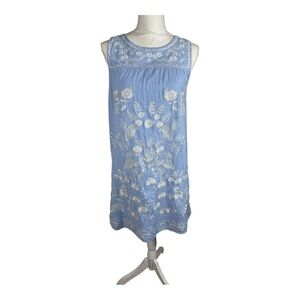 THML Blue and White‎ Embroidered Dress